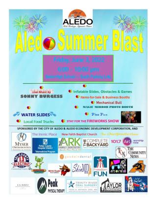 Aledo Summer Blast flyer
