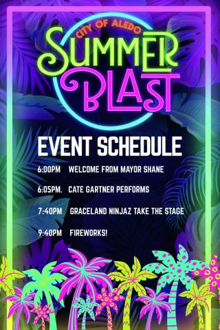 2026 Summer Blast Event Schedule