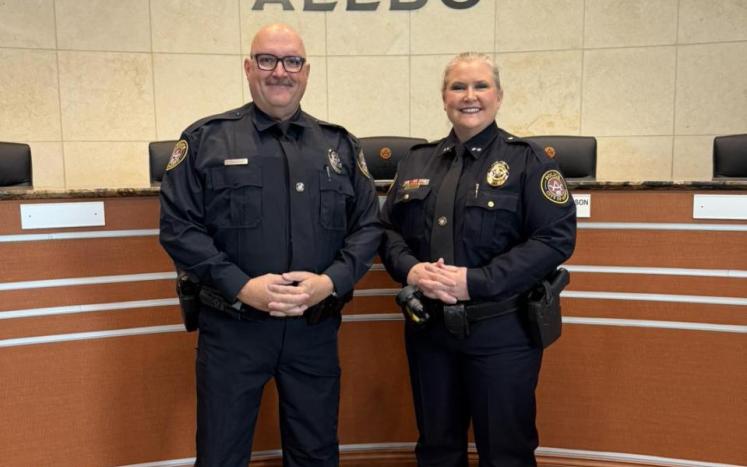Chief Riddle with new officer
